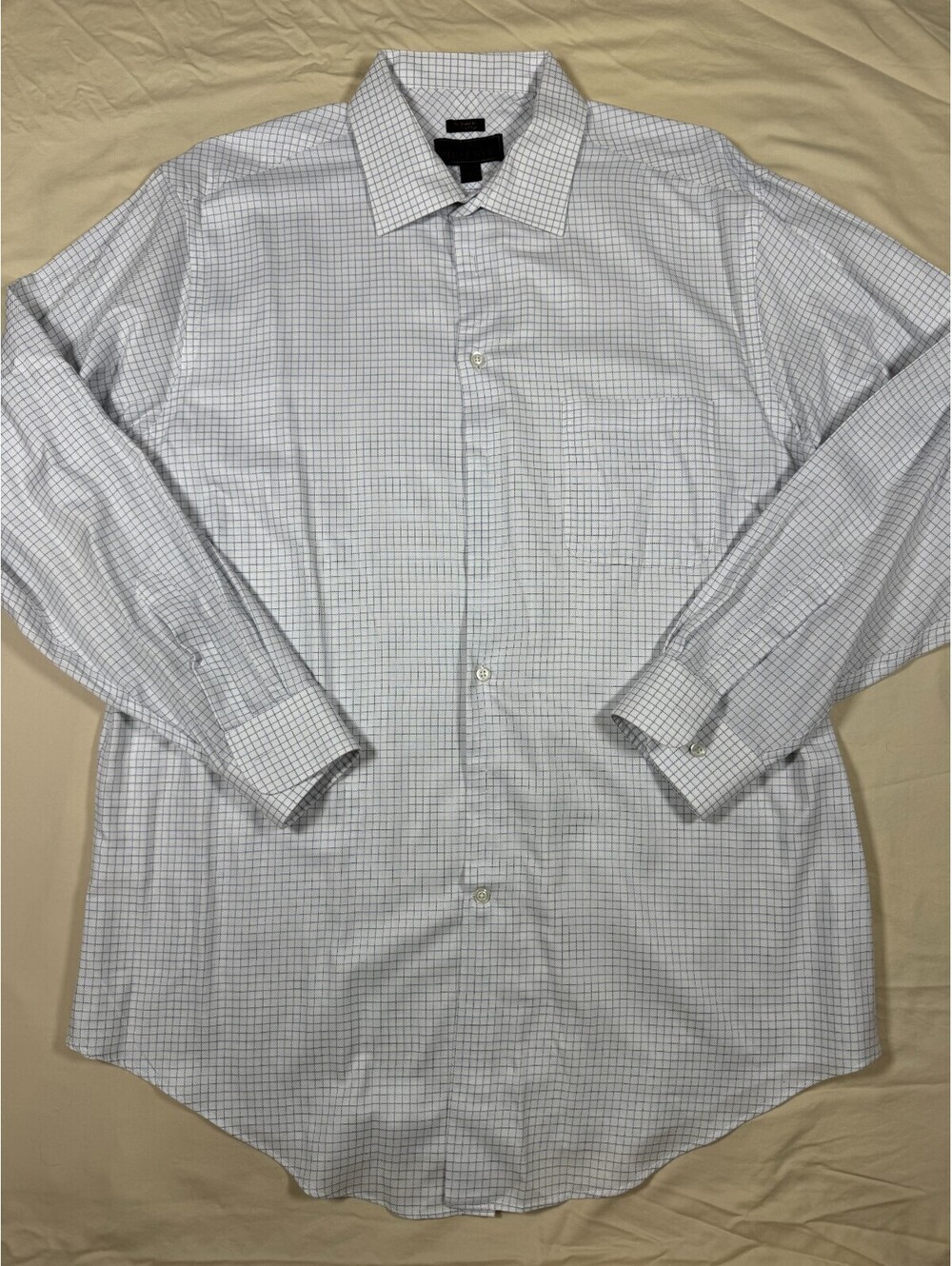 Jos. A. Bank Reserve Collection Men's LS Shirt Tailored Fit XL White/Blue